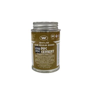 JC Whitlam PVC Cement Regular Bodied Clear 4oz PRL4