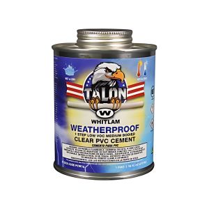 J C Whitlam Weatherproof Medium Bodied Pvc Cement 8 Oz Clear 1 Each sW8
