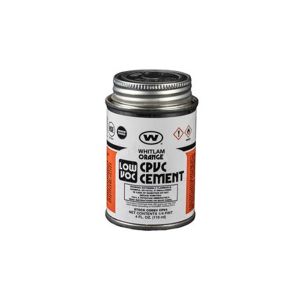J C Whitlam Medium Bodied Low Voc Cpvc Cement 4 Oz Orange 1 Each CPV4
