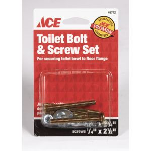 Ace Toilet Bolt Set Brass 1 Each 46742
