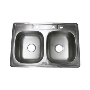 Stainless Steel Double-Bowl Kitchen Sink – 33