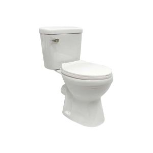 Brown USA Round Front Toilet Set 670x405x730 Mm White 1 Each ASPT4005S