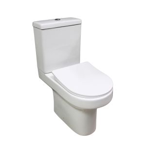 Brown USA 2 Pc P-Trap Toilet Round