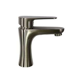 Brushed Nickel Single-Handle Bathroom Faucet – Modern Basin Mixer