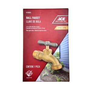 ACE Brass Ball Faucet 1/2 in Inlet, 3/4 in 1 Ea 4019043