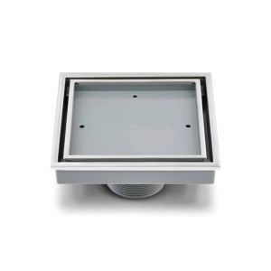 Lagos Series Veil Line Square Drain 4x4 In Satin 1 Each 88.300.04 ST