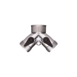 Melnor 2 Way Y Shut-Off Metal Hose Connector 1 Each 261104
