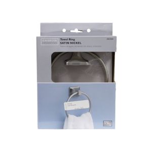 OakBrook Brushed Nickel Towel Ring Die Cast Zinc 1 Each 4003584