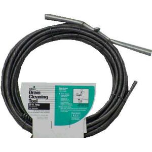 Cobra Drain Snake Pipe Auger Wth Tote 3/8 x 25In Chrome 1 Each 40945