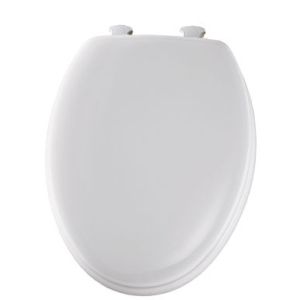 Mayfair Elongated Molded Wood Toilet Seat 18.81 In White 1 Each 46357