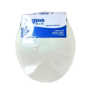 Aqua Blue Toilet Seat Cream P-11577 Lafayette