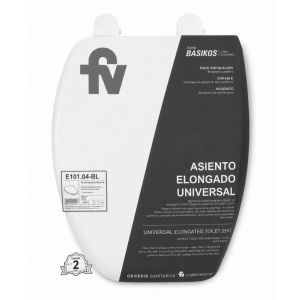 F.V. Elongated Toilet Seat White E101.04-BL