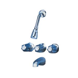 CYG Inc. Tub and Shower Faucet  Metal Handle Chrome Plated 1 Each 52301CP