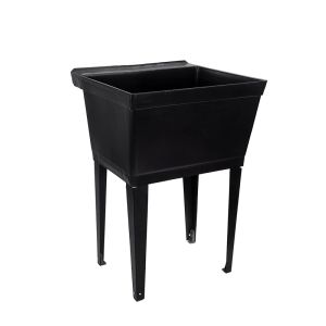 CYG Intl TechnoForm Laundry Tub With Legs Black 33x22x9 In 1 Each TLTB