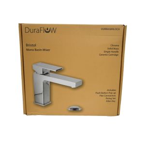 DuraFlow Bristol Mono Basin Mixer Faucet – Chrome Finish