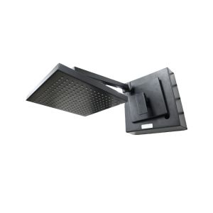 Square Wall-Mounted Rainfall Shower Head – Matte Black