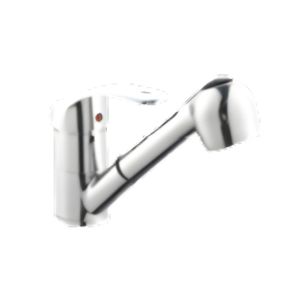 Single-Handle Chrome Faucet with Pull-Out Spray Head-MQ-12