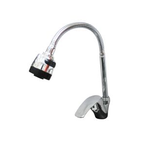 Flexible Neck Kitchen Faucet w/ Spray Head, Chrome 1Ea Mq-23