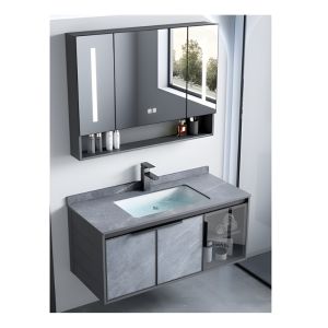 Wall Mounted Vanity Combo 90cm W LED Mirror & Storage
