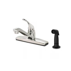 Chrome Single-Handle Faucet W/ Side Sprayer 1Ea 45256