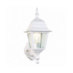 Outdoor Wall Lantern 1-Light White Finish E27 100W