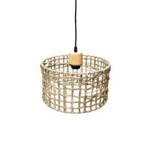 Woven Twine Cylindrical Pendant Light D300*H160  1 Ea SKD-P80084