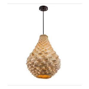 Bamboo Pendant Tear Drop Light D300*H410  1 Ea SKD-P80098