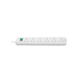 Brennenstuhl Eco-Line 6-Way Extn Lead 1.5M White 1 Each 201825