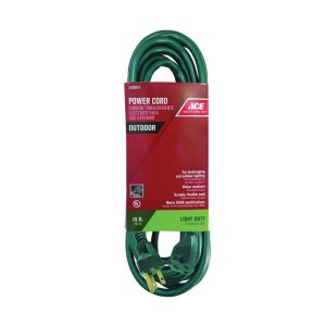 Ace Outdoor 15 ft. L Green Extension Cord 16/3 SJTW 1 Each 3106614