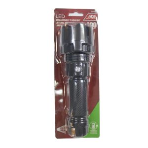 Ace Led Flashlight Rechargeable 2 Pin  100 Lumens 110V-220V 50Hz  1 Ea 3999596