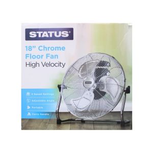 Statua Chrome Floor Fan 18inch High Velocity  1Ea S18CFLOORFAN1PKB