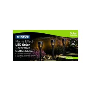 Status Solar Flame Stake LED Light 7.5cm 1Ea PAMBULASS3PK6