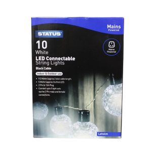 Status Mains 10 LED String Light White 1Ea LAHOLM10MCW6
