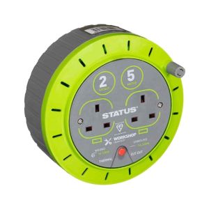 Status 13a 2 Socket Cable Reel 5m 1Ea S5M13ACR6