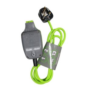 Status 1 Way Weatherproof Ext Lead 2m Green 1Ea 1W2M13AIP54S6