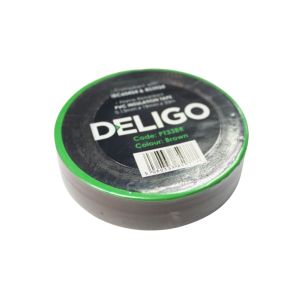 Deligo PVC Insulation Tape 19mm x 0.13mm x 33mtr Brown 1 Roll PT33BR