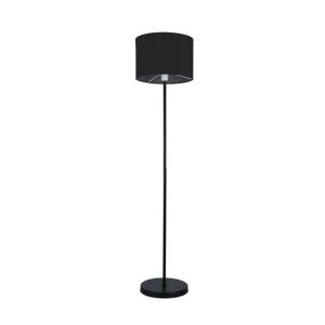 Franco Floor Lamp W/ Drum Shade -Black