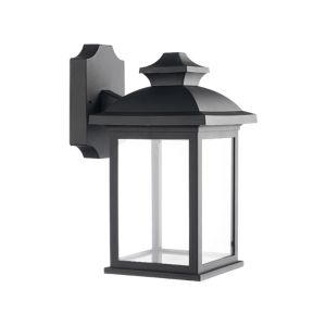 Scott Lantern Wall Lantern Light ,Black Frame w Ip44 1xe27  1Ea 96513WD/BL