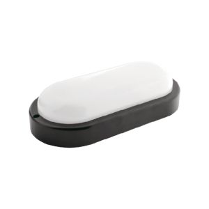 Oval Bulkhead Light – Black Base W/ White Diffuser