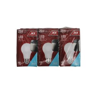 ACE Led Bulb A55-E27 Frosted 100-240v 50-60hz 3pk 1Ea 3012814 