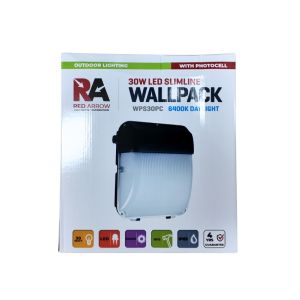 30W LED Slimline Wall Pack W/  Photocell – 6400K Daylight