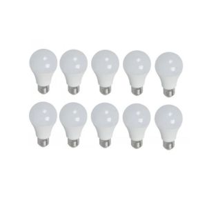 LED Light Bulb A60 9 W 85–265 V – 10 pcs Pack