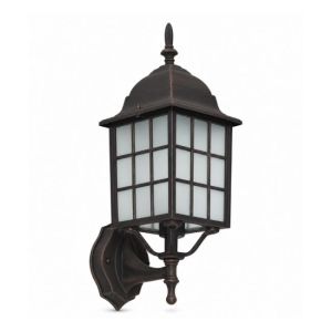 Outdoor Wall Lantern Light Fixture Rust Finish E27 100W