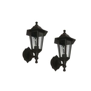 Lumicentro Twin Pack Wall Lamp 1 Light Black 1 Each 46 09542-2