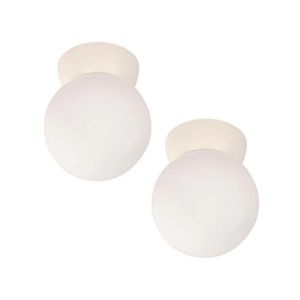 Lumicentro Twin Pack Ceiling Lamp 1L E27 25W White 1 Ea 02727-1