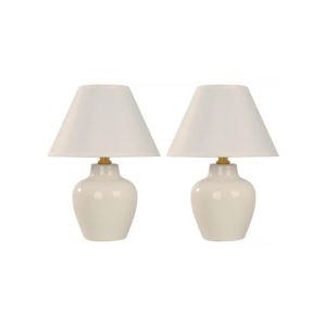 Lumicentro Table Lamp 1L E27 40W White 2pk 1 Ea 23161-1