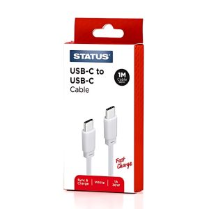 Jendee Usb C To Usb C Fast Charge Cable 1m White 1 Ea CTC1MPVCWL10