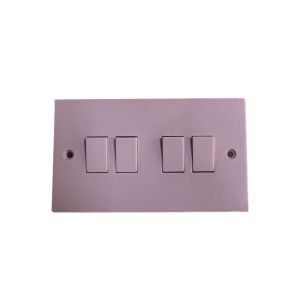 CED 4 Gang 2 Way Switch Plate White 1 Each CEDS42