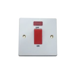 Cronexrabo Water Heater Switch With Neon White CEDS20N  CXE7026