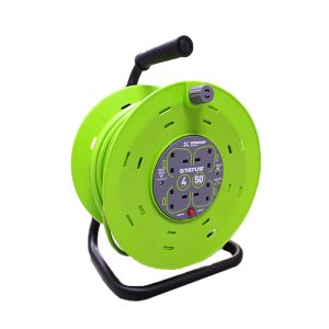 Status 4 Socket Cable Reel 50M Green 1 Each S50M13ACRX1